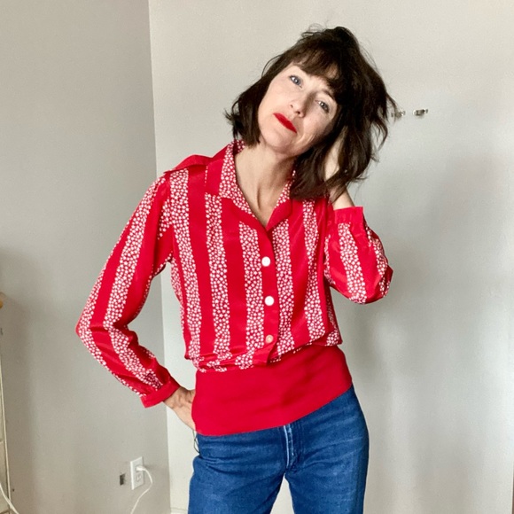 Vintage Tops - Vintage Stars Blouse - 1970’s